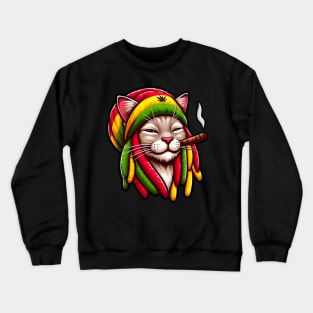 Rasta 420 Cat Crewneck Sweatshirt